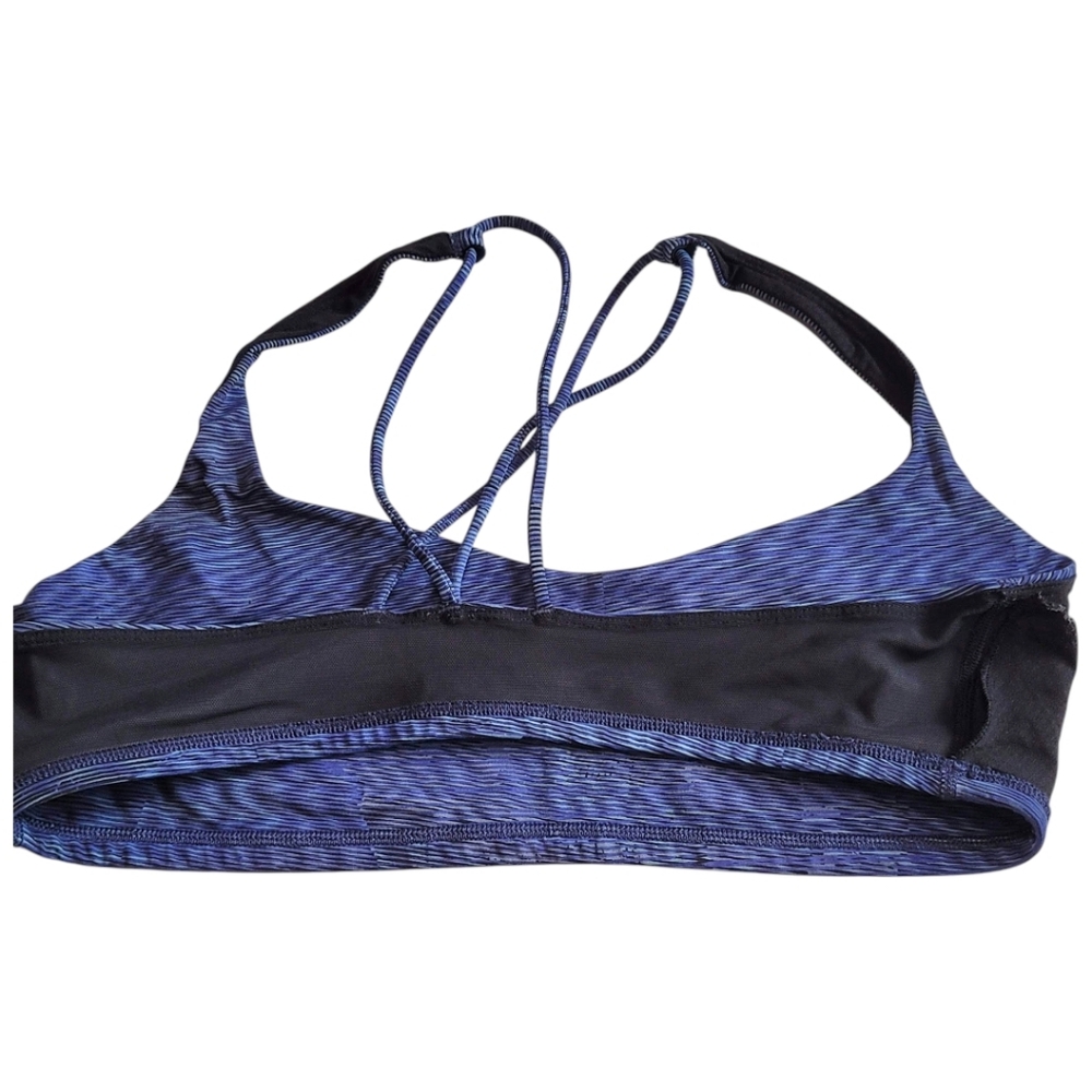 Lululemon Free To Be Strappy Yoga Bra Space Dye Sapphire Blue Size 12 - Picture 7 of 13